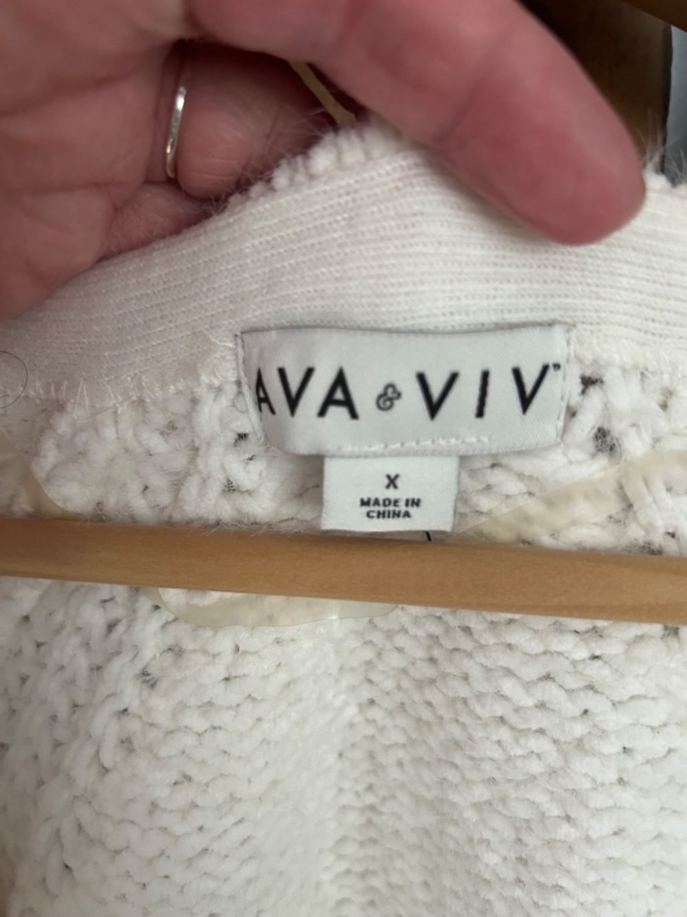 Ava & Viv Cream Eyelash Sweater - Picture 3 of 5